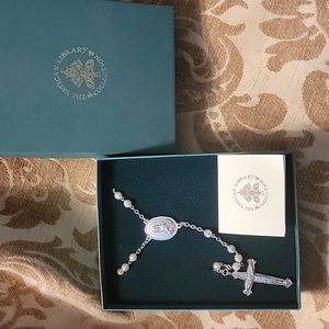 COPY - The Vatican Library Collection Faux Pearl Rosary New in Box
